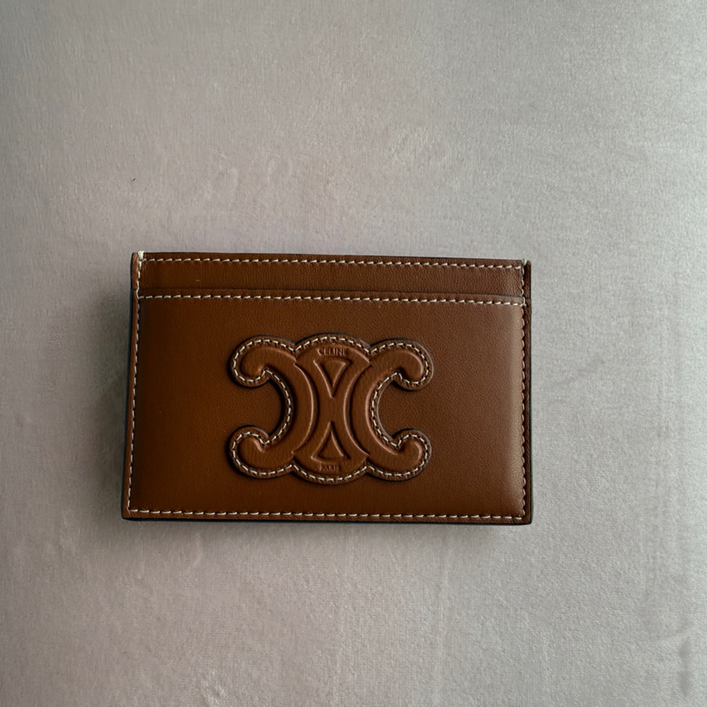 RARE Authentic Celine Brown Leather Wallet
